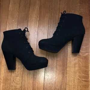 Mossimo Lace Up Chunky Heels